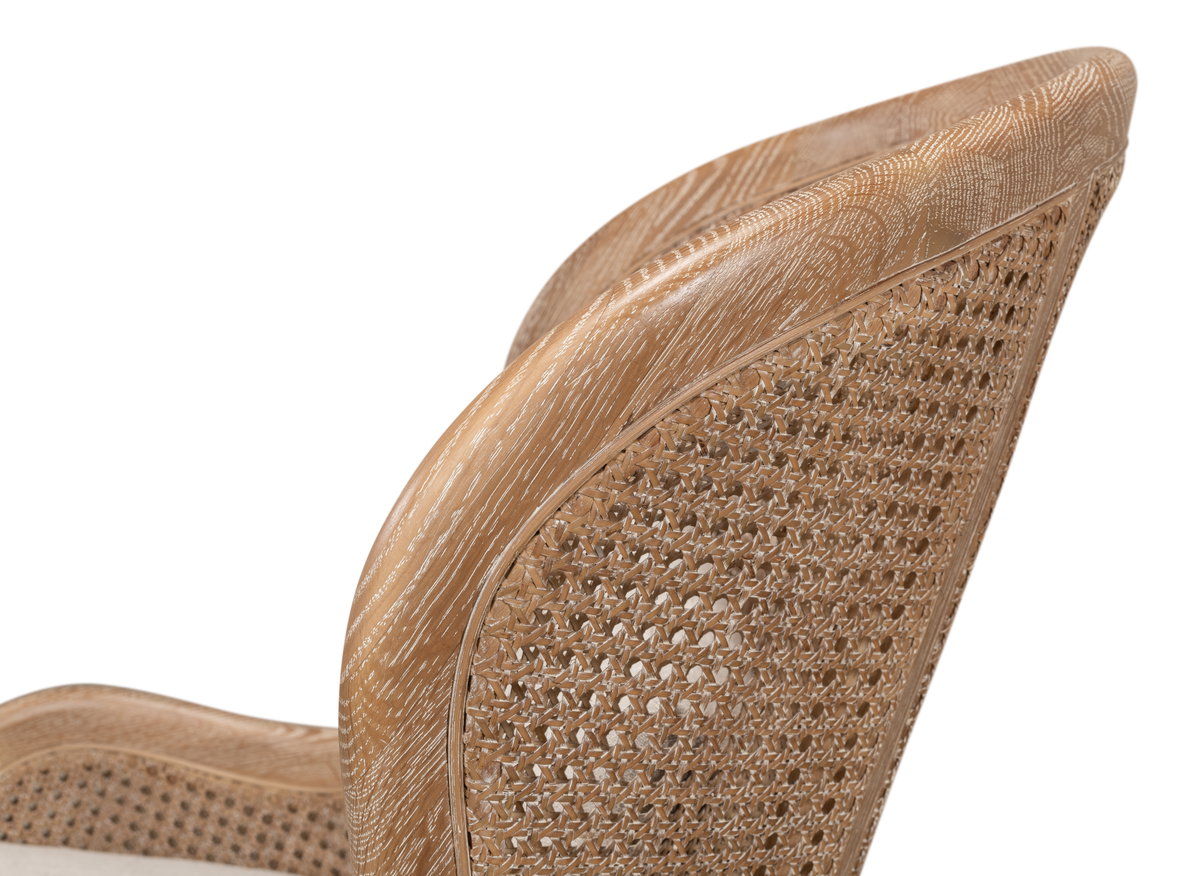 Randolph Wing Chair, by Sarreid, 2'7" length x 2'4" width x 3'2" height View 4