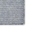 Provence Geometric Hand-Woven Wool Dark Blue/Ivory Area Rug thumbnail 5