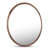 Alcott Small Round Mirror Walnut, by Moe's Home, 36" width x 36" height x 1.06" depth thumbnail 2