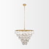 Monroe Brushed Gold Metal with Resin Shade 6-Light Chandelier thumbnail 2