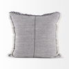 Thais 20L x 20W Blue and Cream Fringed Decorative Pillow Cover, by Mercana, 20" length x 20" width x 0.2" height thumbnail 6