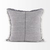Thais 20x20 Blue and Cream Fringed Pillow Cover, Decorative Pillow by Mercana, 20" length x 20" width x 0.2" height thumbnail 6
