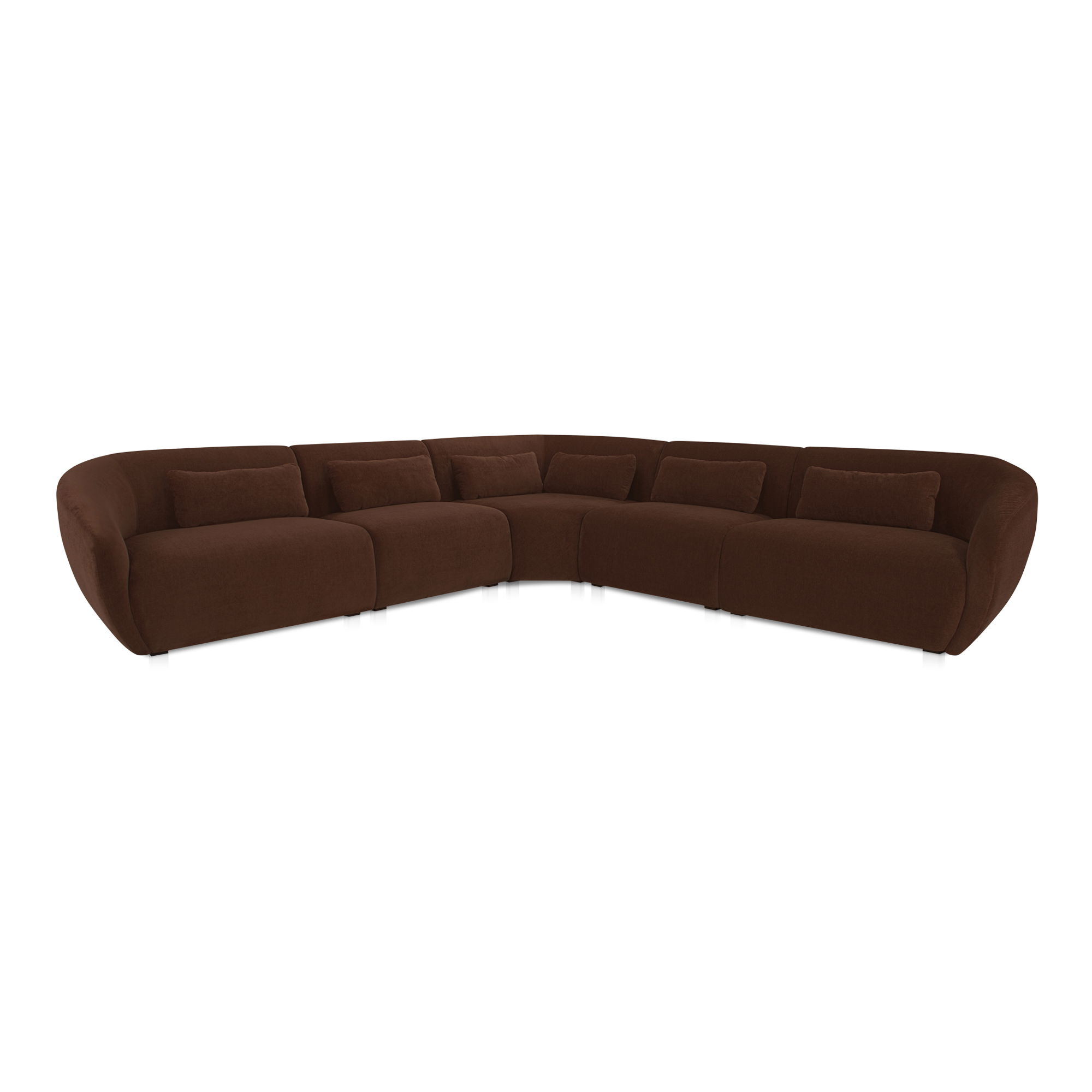 Amelia Classic L-shaped Modular Left Sectional Chestnut large image 