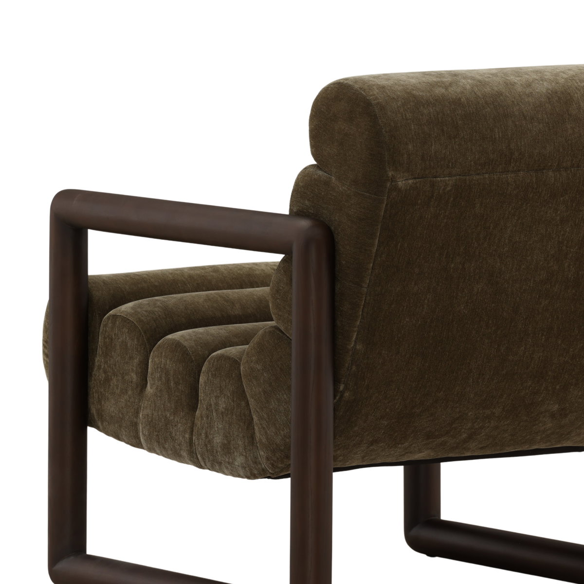 Ademar Occasional Chair Olive, Accent Chair by Dovetail, 28.3" width x 31.5" height x 34.5" depth View 6