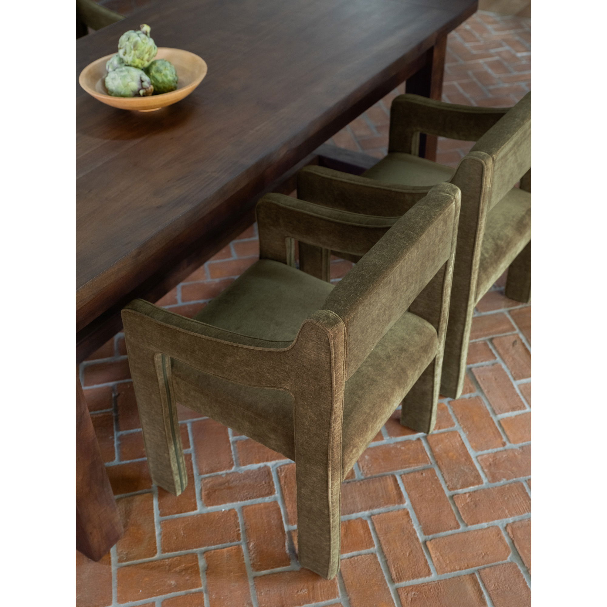 Elise Dining Chair Cedar Green, by Moe's Home, 22.8" width x 31.9" height x 22.2" depth View 8