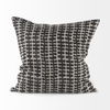 Miriam 18L x 18W Beige and Black Fabric Patterned Decorative Pillow Cover thumbnail 4