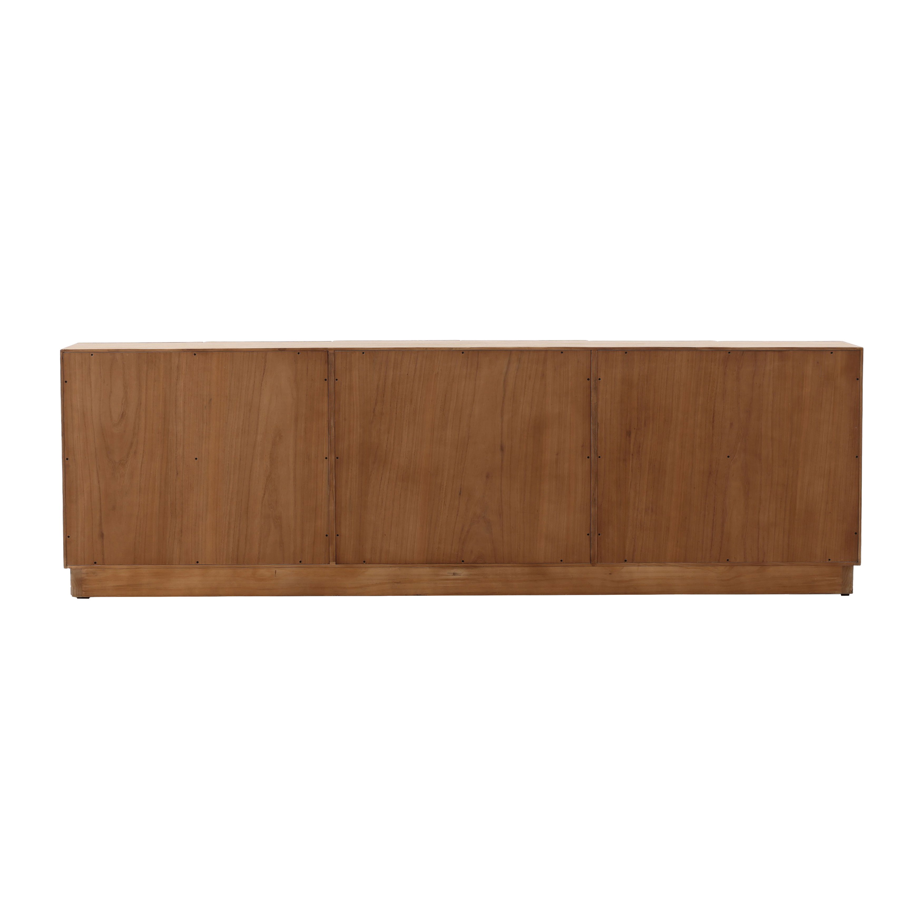 Emiliano Sideboard Light Natural, Sideboards & Buffet by Dovetail, 109" width x 34" height x 20" depth View 4