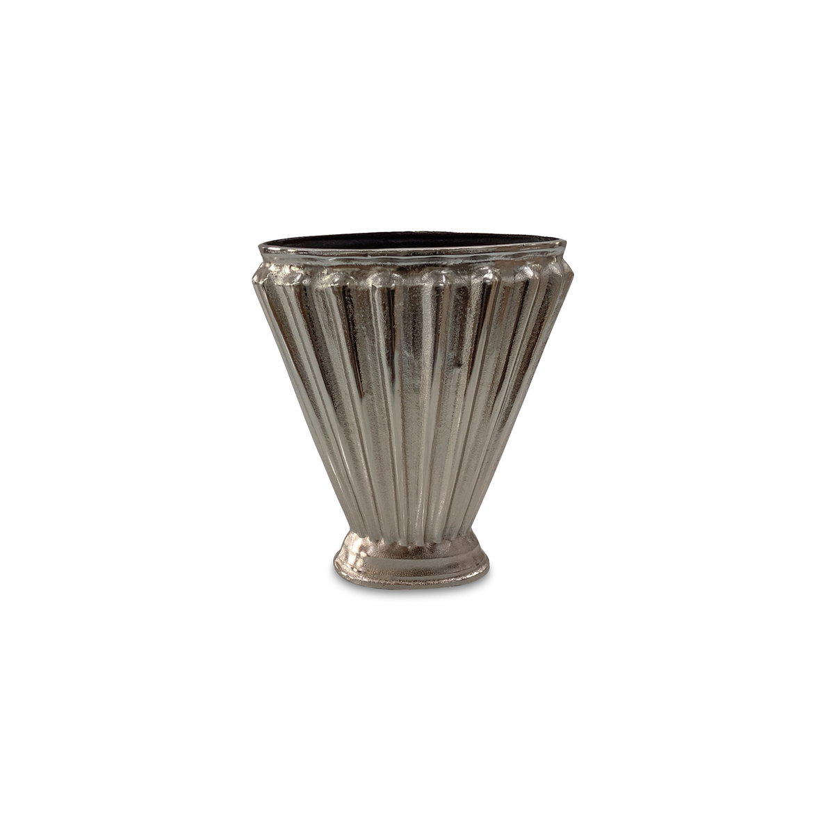 Jade Vase Aged Pewter Cast Aluminum, by Moe's Home, 13" width x 15" height x 6" depth View 3