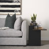 Charles Matte Black Metal with Wood Shelf Square Accent Table, Side & End Table by Mercana, 20" length x 20" width x 24" height thumbnail 2