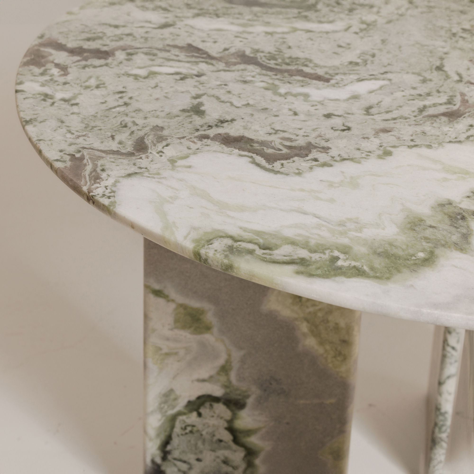 Celia Round Dining Table Green Onyx Marble, by Moe's Home, 48" width x 30" height x 48" depth View 10