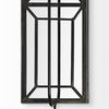 Noah 12.2x55 Black Metal with White Fabric Shade Rectangular Wall Sconce, by Mercana, 12.2" length x 7" width x 55" height thumbnail 5
