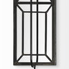 Noah 12.2x55 Black Metal with White Fabric Shade Rectangular Wall Sconce, by Mercana, 12.2" length x 7" width x 55" height thumbnail 7