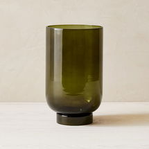 Online Designer Living Room Foundations Glass Large Vase, Olive, Glass, 12"