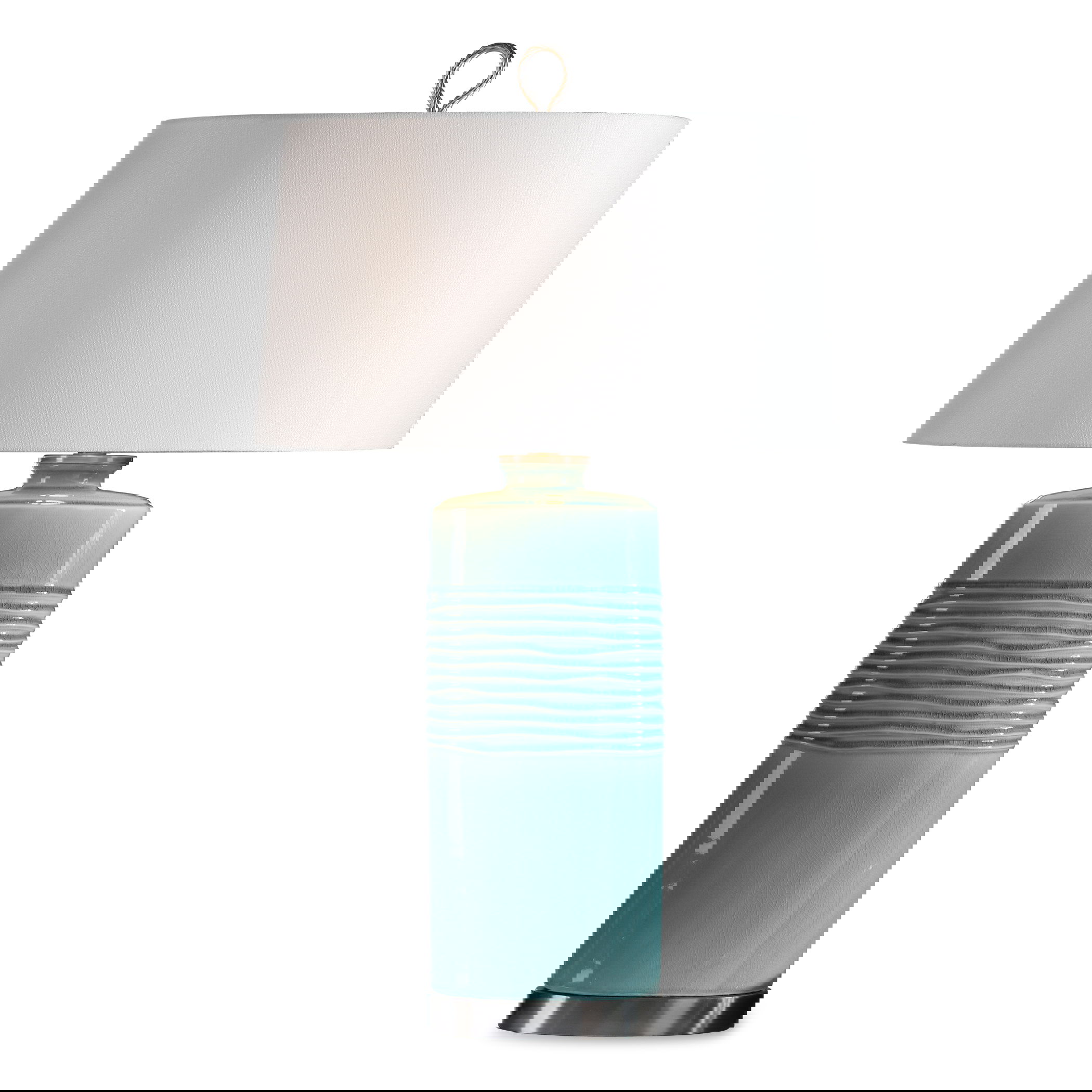 Rila Distressed Teal Table Lamp large image 