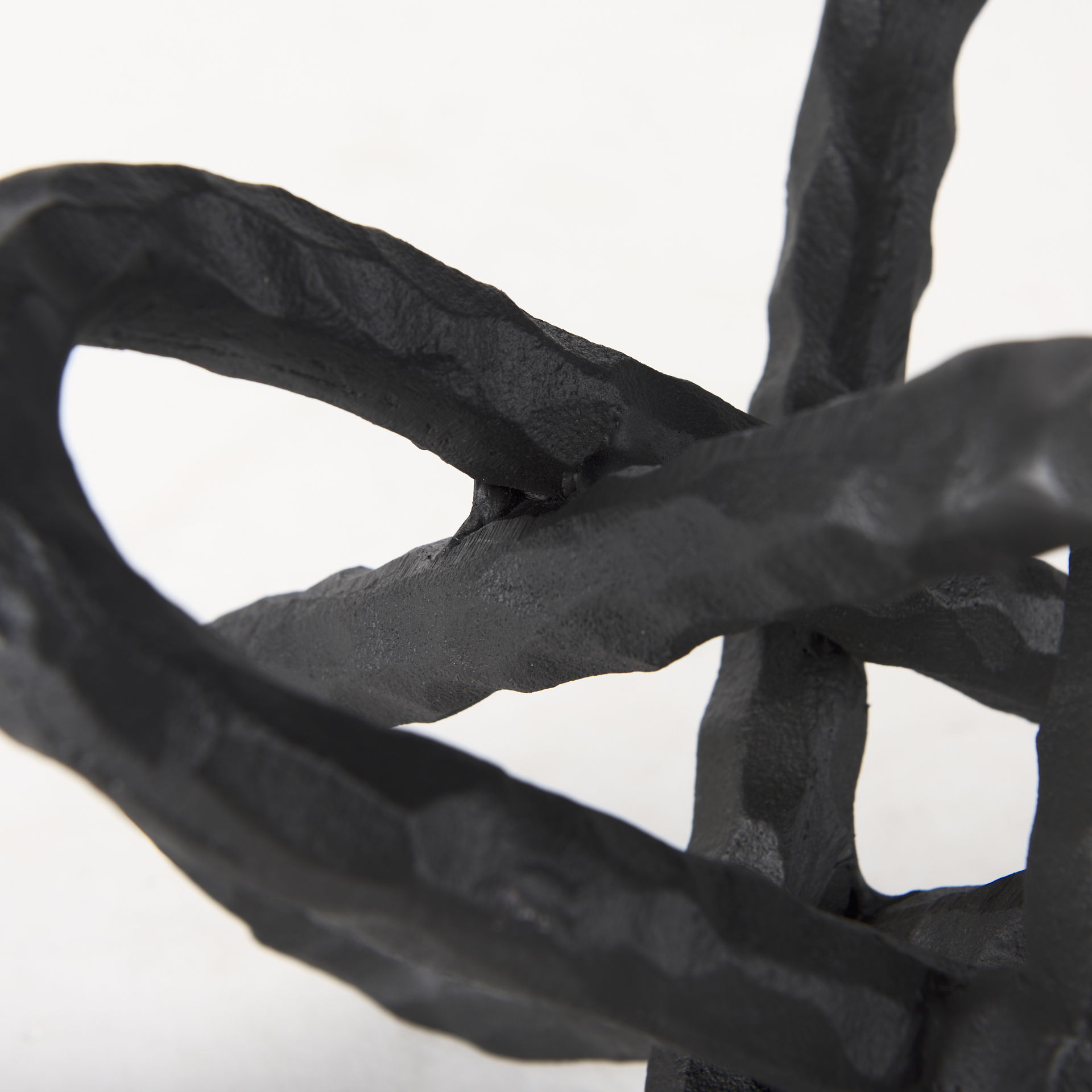 Wilhelm II (Large) 10L x 10W Black Metal Link Decor Object, Decorative Object by Mercana, 10.14" length x 10.14" width x 10.14" height View 10