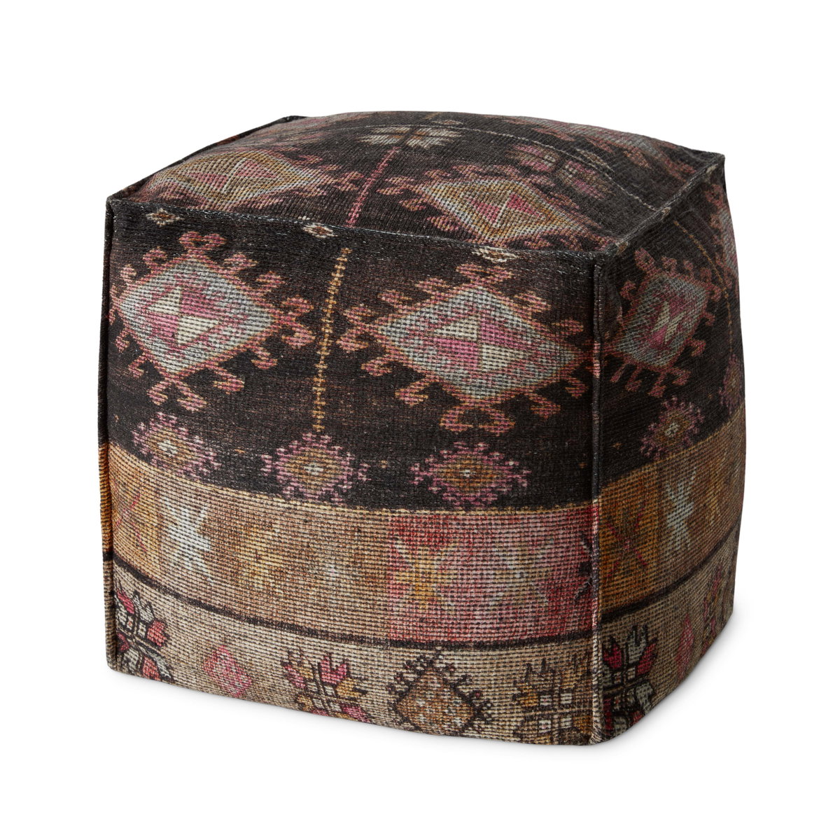 Loloi Poufs, Ottoman, 18" width x 18" height x 18" depth View 1