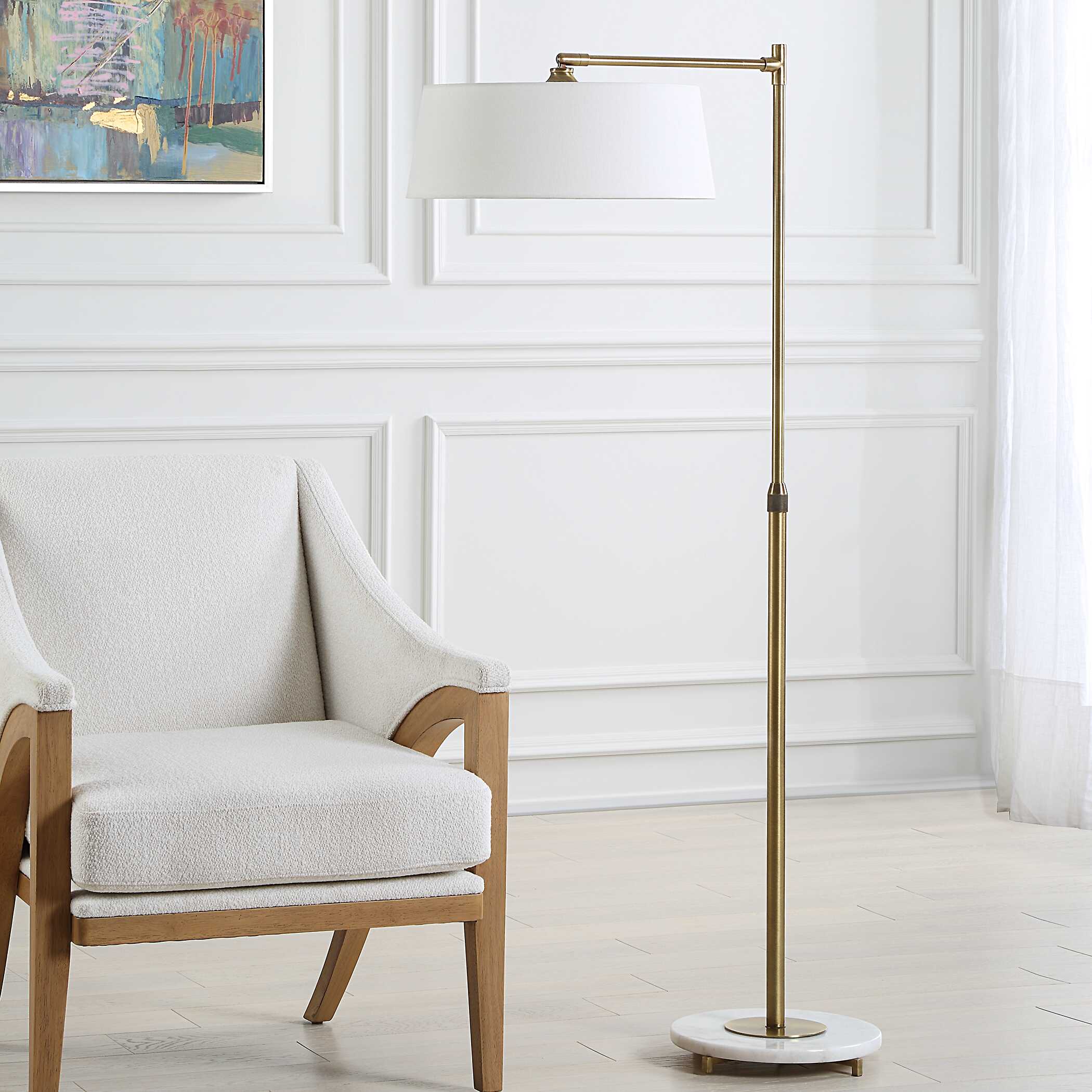Branch Out Brass Floor Lamp, by Uttermost, 30.25" width x 66.5" height x 18" depth View 4