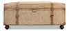 Leather Trunk/Bench, Pearl Leather, Seating by Sarreid, 48" length x 16" width x 20" height thumbnail 6