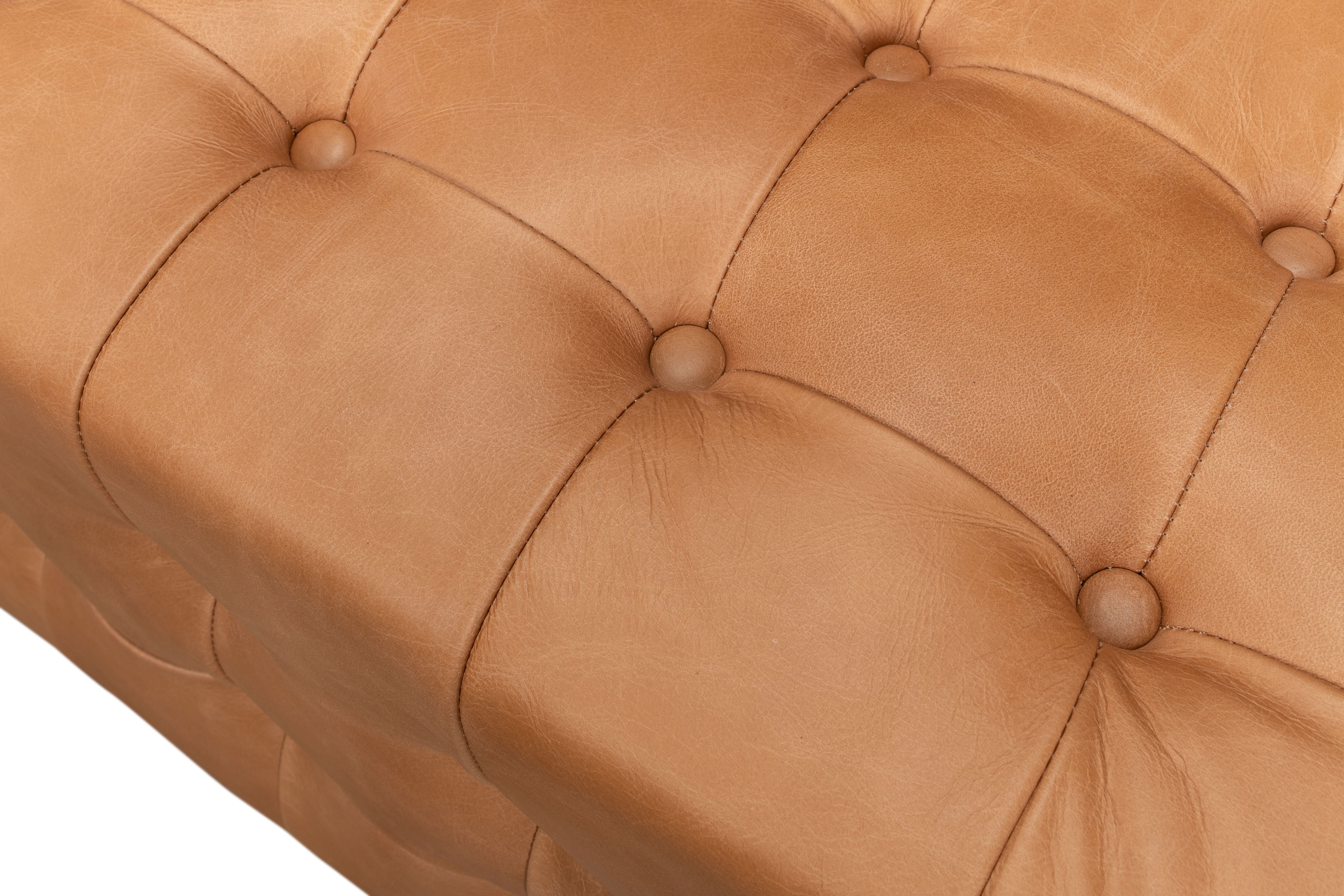 Beam Bench Tufted Leather large image 