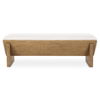 Wedged Ivory Fabric Bench thumbnail 0