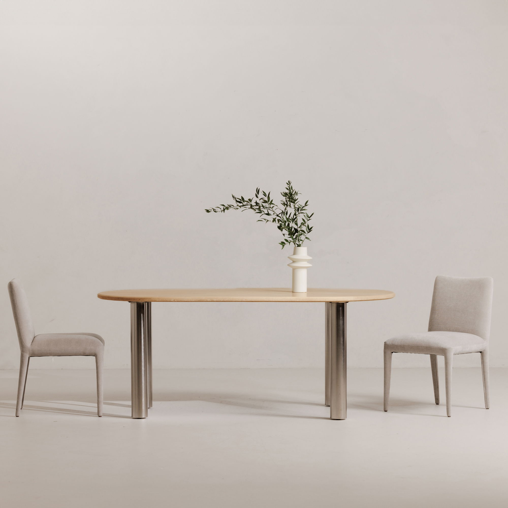 Calla Dining Chair Light Grey - Set Of Two large image 