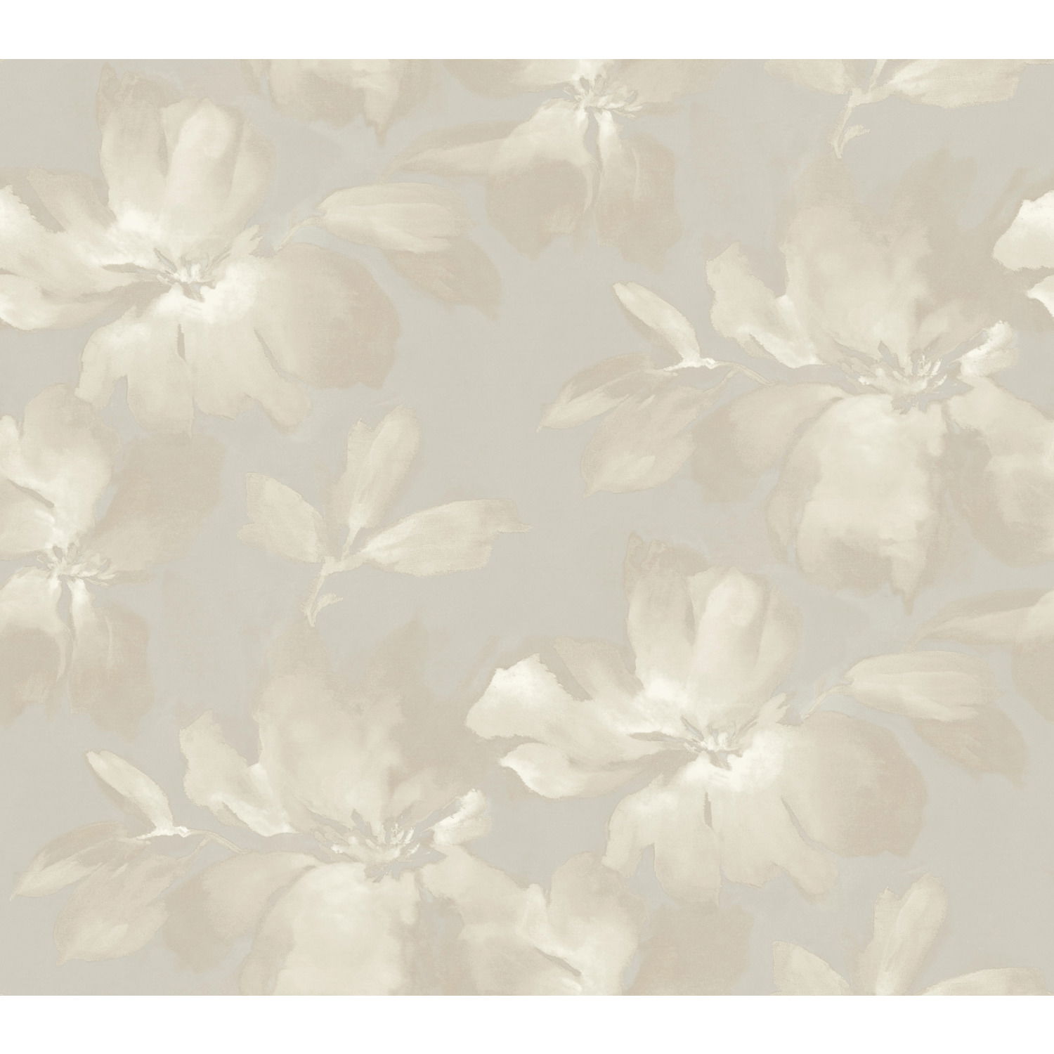 Midnight Blooms Grey Wallpaper large image 