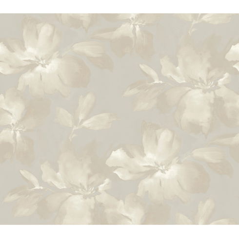 Midnight Blooms Grey Wallpaper