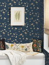 Butterfly House Navy Wallpaper thumbnail 1