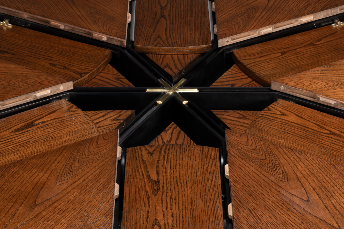 Casual Jupe Dining Table Palladio  Med, by Sarreid, 4'7" length x 4'7" width x 2'6" height View 8