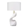 Cobra Ricestone Table Lamp with Linen Shade, by Jamie Young, 19" width x 33" height x 19" depth thumbnail 1