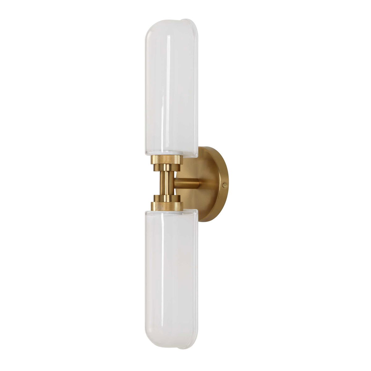 Wellsville 2 Lt Brass Sconce, by Uttermost, 22" width x 5" height x 4.37" depth View 4