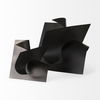 Francesca  Black Metal Sculptural Decorative Object, by Mercana, 11.81" length x 11.81" width x 11.81" height thumbnail 6