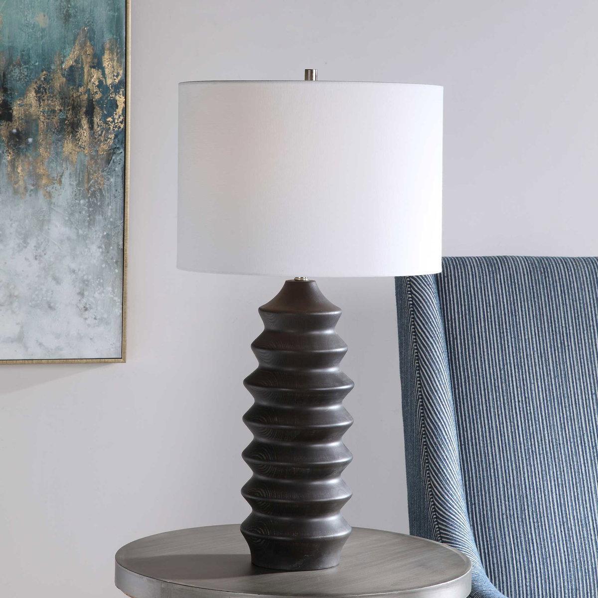 Mendocino Modern Table Lamp, by Uttermost, 16" width x 30" height x 16" depth View 2