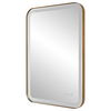 Crofton Lighted Brass Vanity Mirror thumbnail 6