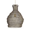 Murmur Woven Brass 1 Light Pendant, Ceiling Light by Uttermost, 15" width x 21.6" height x 15" diameter x 15" depth thumbnail 3
