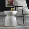 Inhale Cast White Accent Table, Side & End Table by Uttermost, 15.75" width x 17.75" height x 15.75" depth thumbnail 2