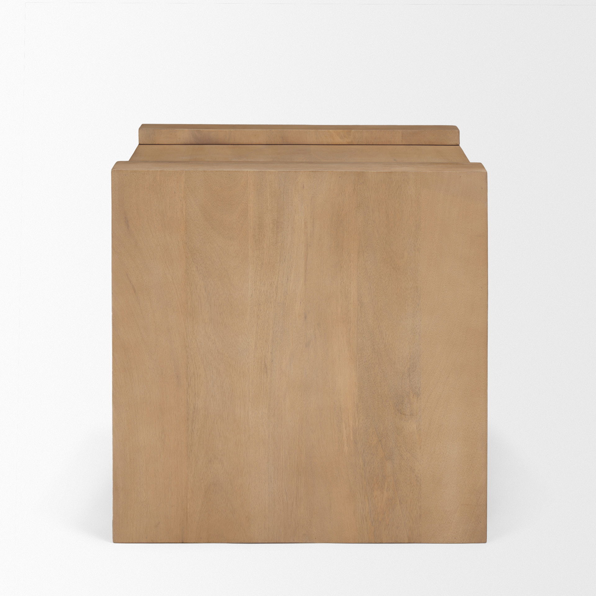 Wesson Light Brown Wood Accent Table, Side & End Table by Mercana, 23" length x 22" width x 22" height View 5