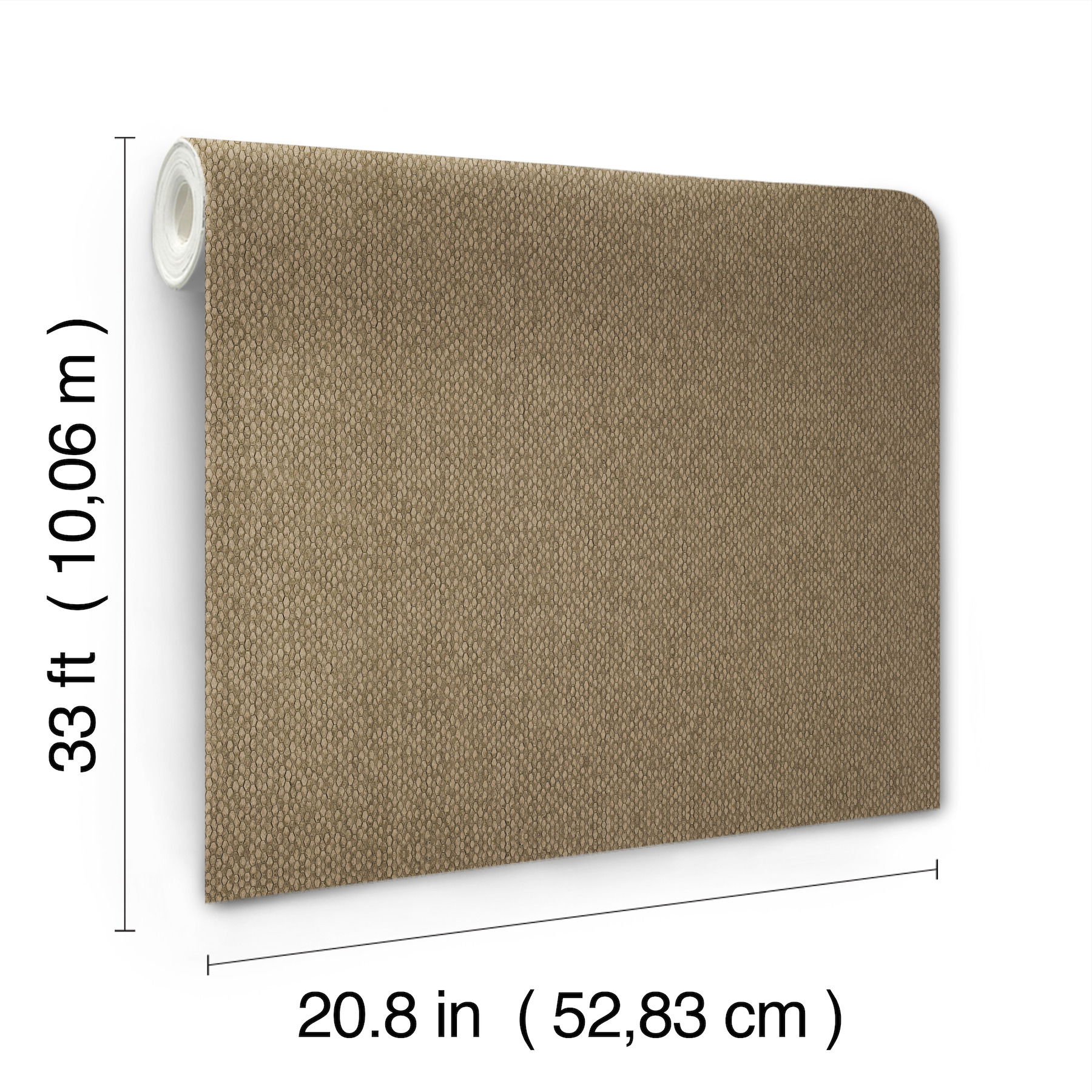 Stretched Hexagons Burnished Copper Wallpaper large image 