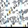 Aviary Branch Blue & Yellow Peel & Stick Wallpaper, by York Wall, 20' length x 1'8.5" width x 0.02" depth thumbnail 1