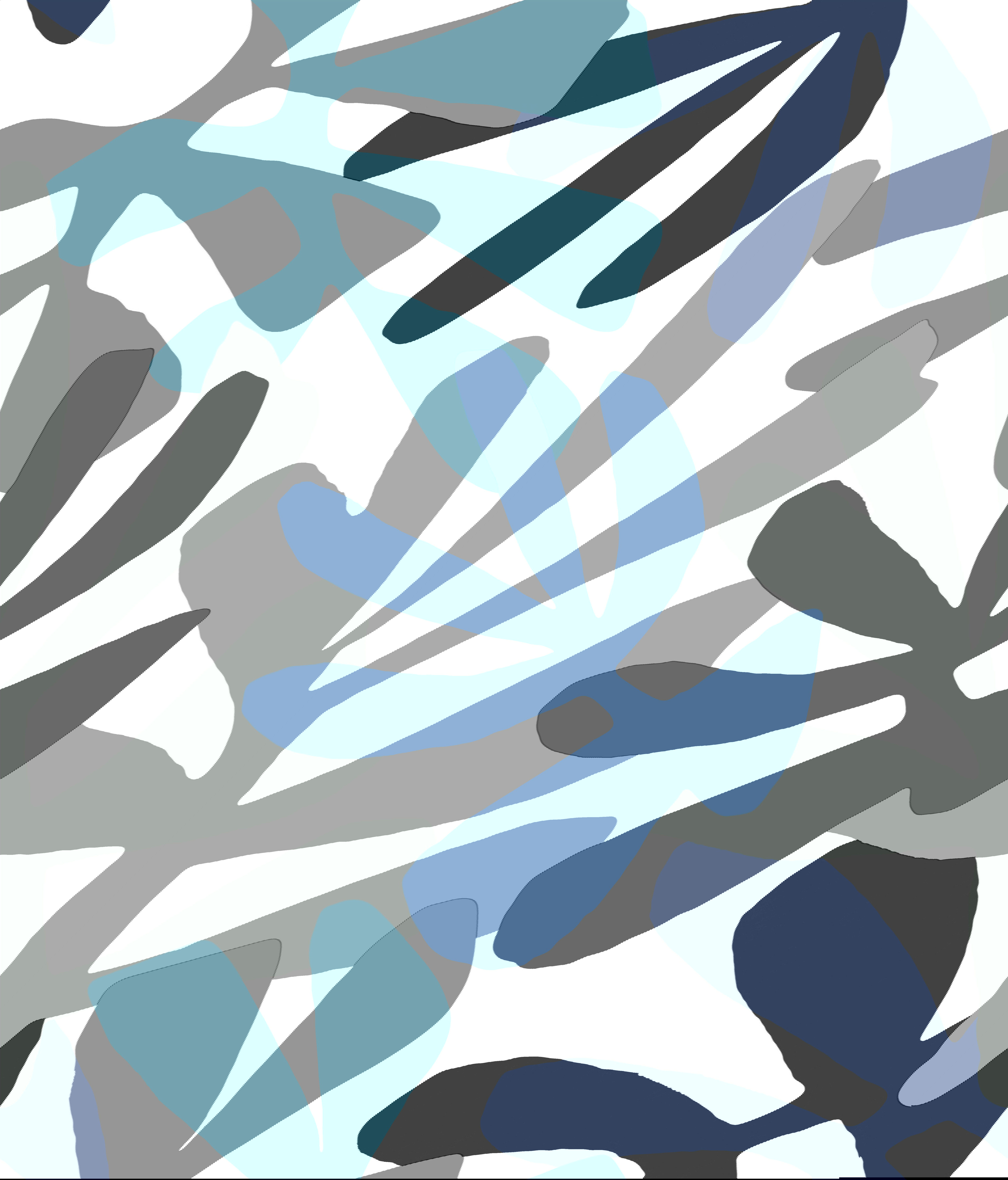 Kinetic Tropical Blue & Grey Peel & Stick Wallpaper large image 