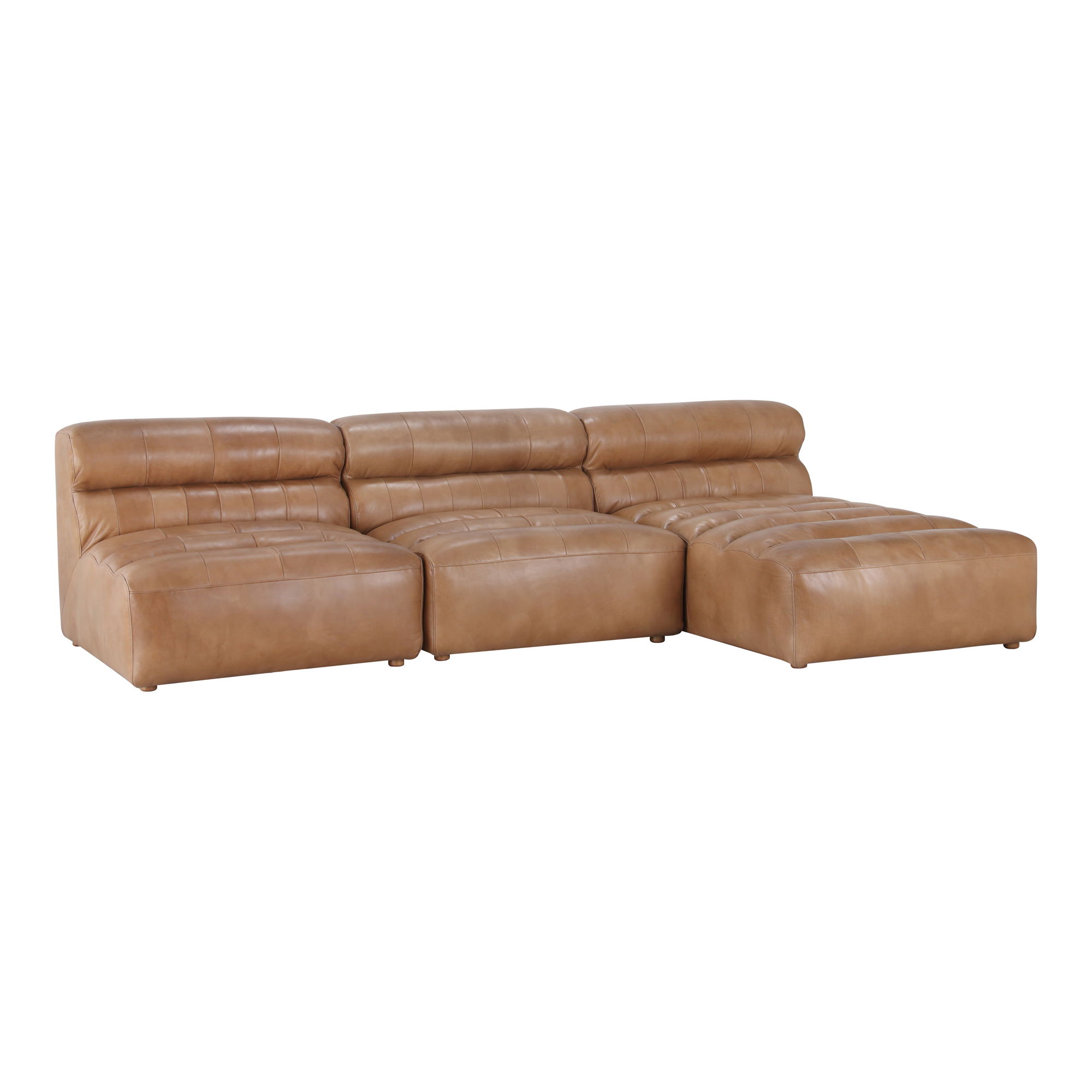 Ramsay Signature Modular Sectional Tan, Sectional Sofa by Moe's Home, 108" width x 28" height x 65.5" depth View 3