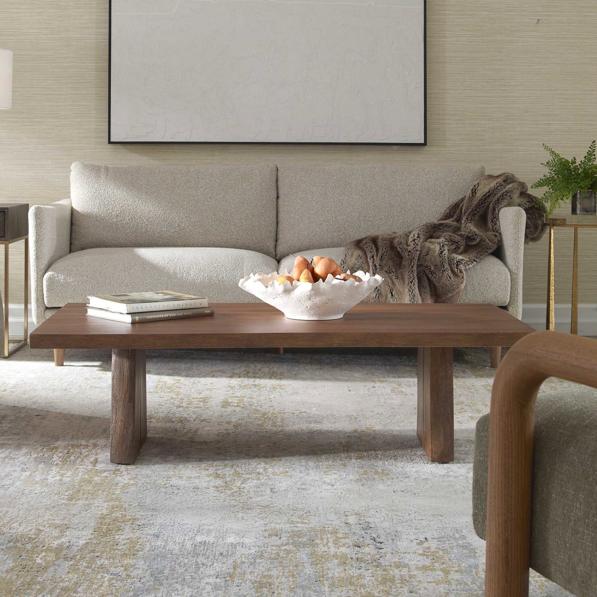 Glenmore Wood Coffee Table, by Uttermost, 54" width x 15.75" height x 28" depth View 4
