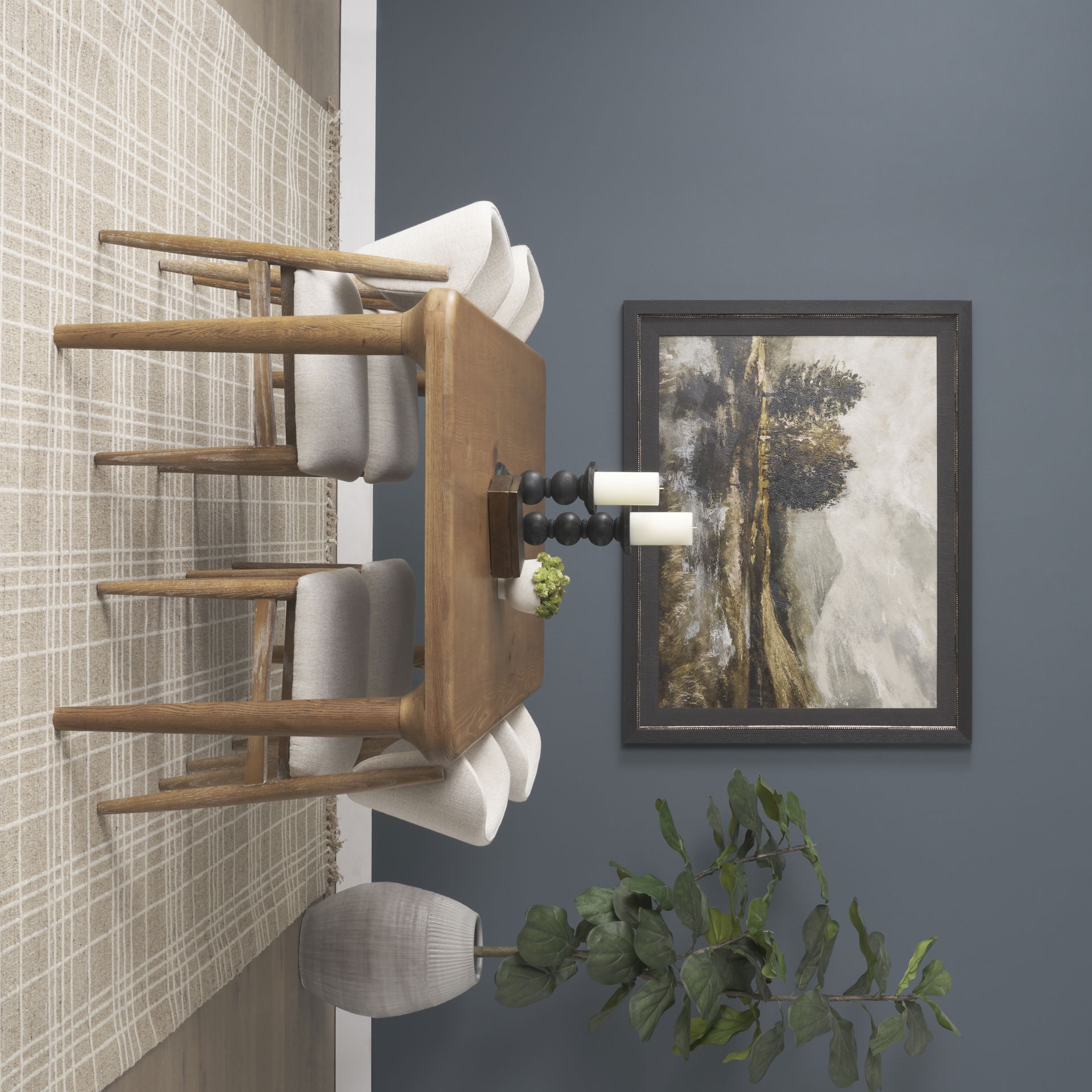 Suvan 72L Light Brown Rectangular Oak Wood Dining Table large image 