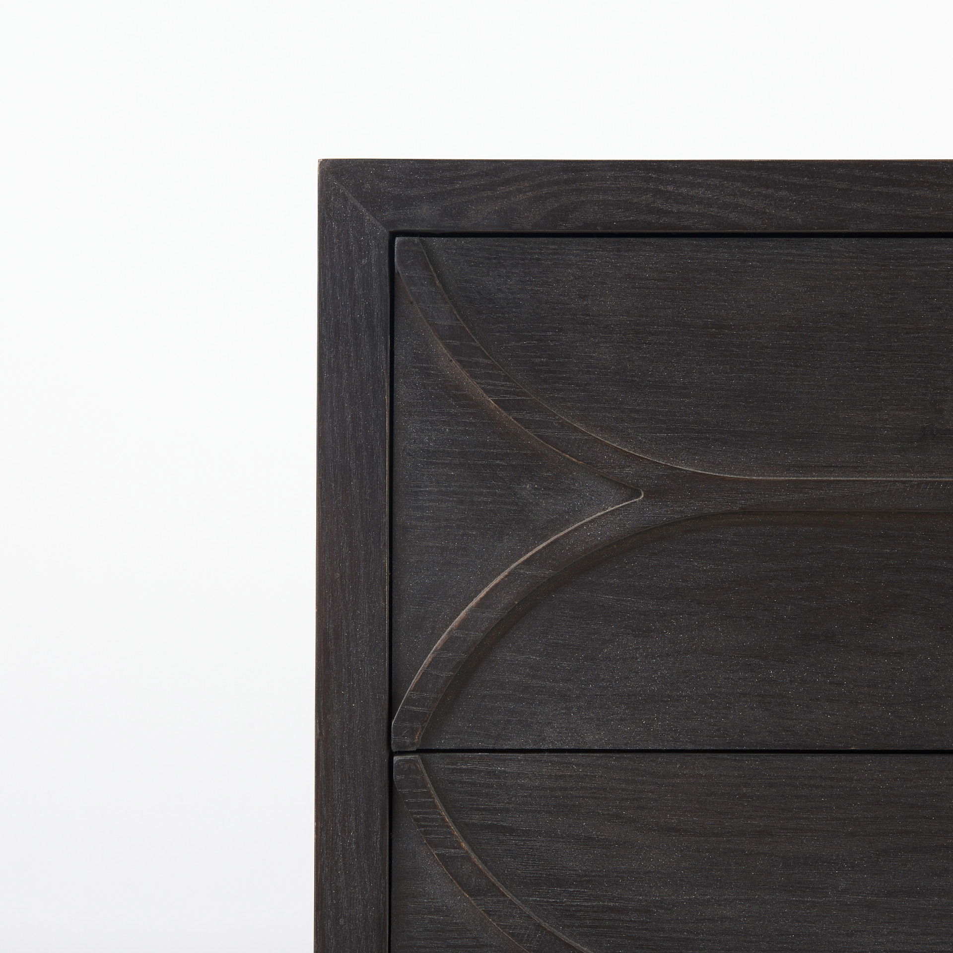 Giselle I 40L x 16W Dark Brown Fir Veneer 3 Drawer Accent Cabinet large image 