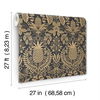 Pineapple Damask Black Wallpaper thumbnail 6