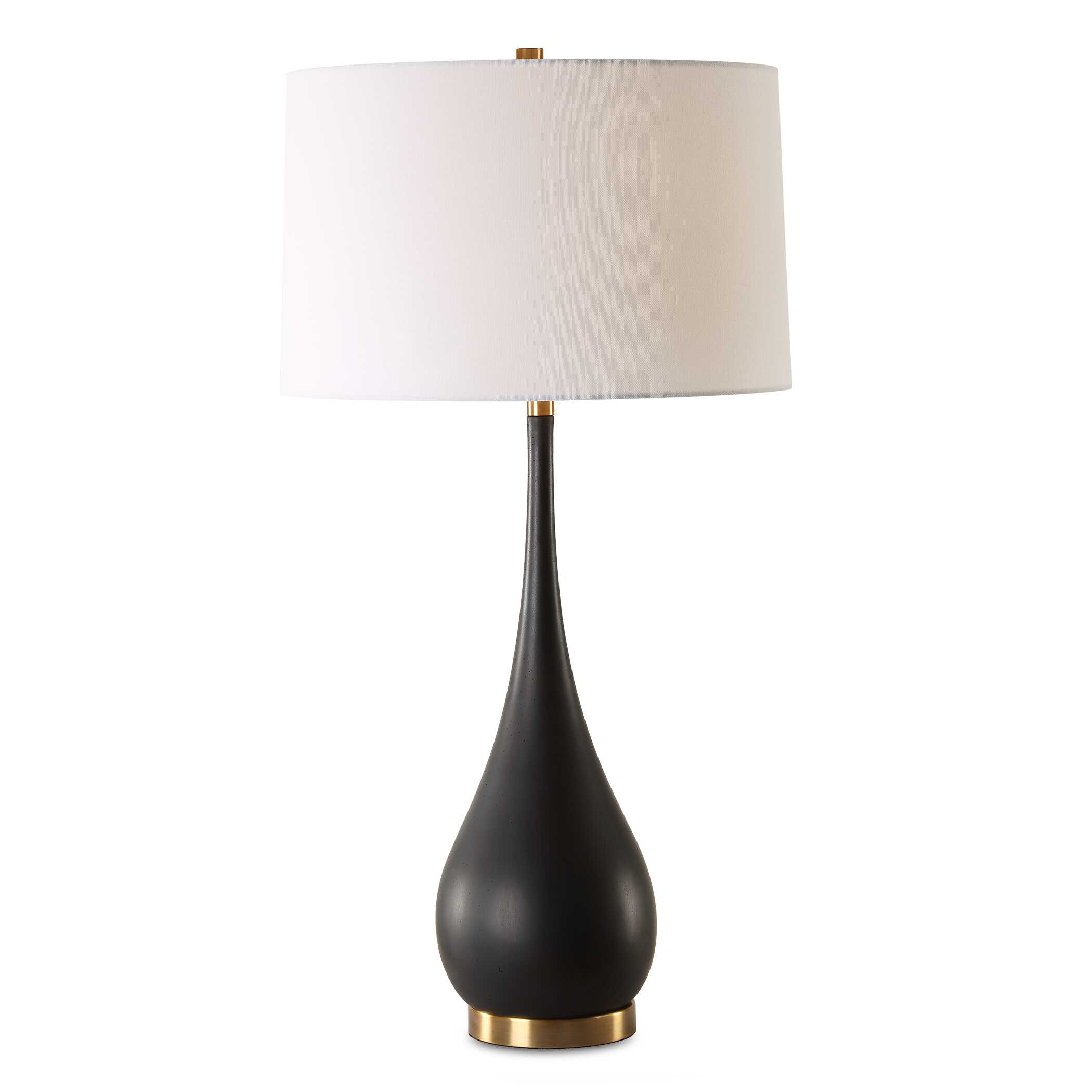 Nocturnal Black Table Lamp, by Uttermost, 18" width x 34.5" height x 18" depth View 1