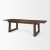 Takota 106.3'L x 39.3'W Rectangular Extendable Dining Table | Modern | Dark Brown Wood | Seats 8, by Mercana, 106.25" length x 39.25" width x 30.75" height thumbnail 14