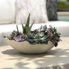 Obscura Warm White Outdoor Bowl, Decorative Tray by Uttermost, 16" width x 5" height x 12" depth thumbnail 2