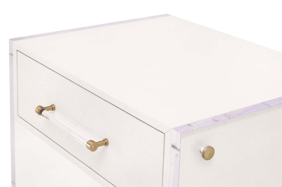 Sonia Shagreen 1-Drawer Nightstand, by Essentials for Living, 25" width x 26" height x 19" depth View 6