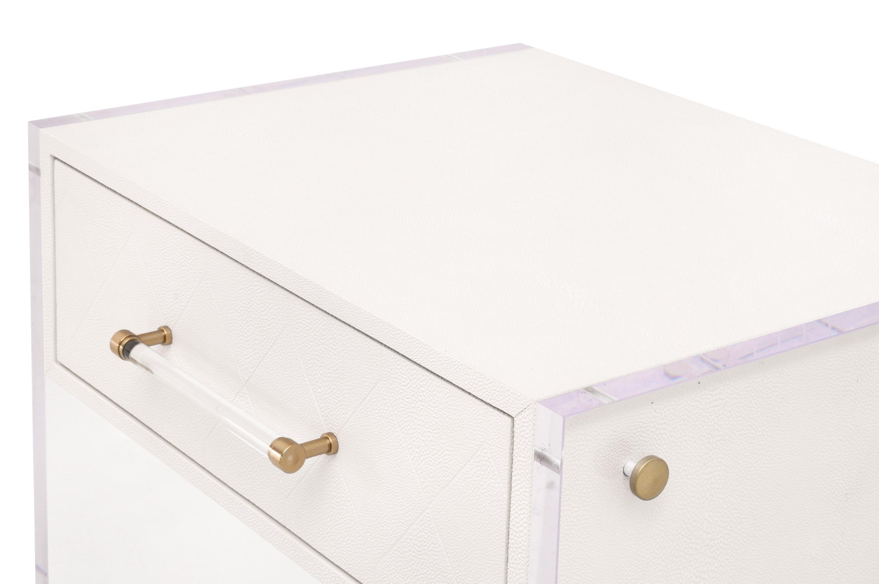 Sonia Shagreen 1-Drawer Nightstand large image 